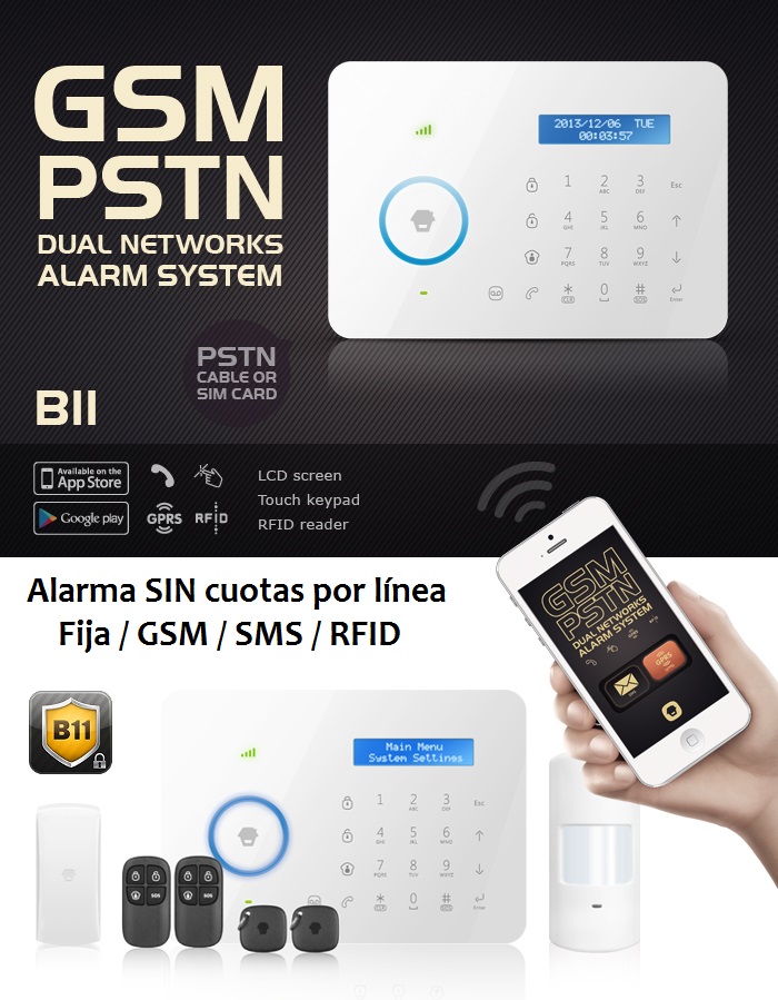 Novedad 2015: tu alarma SIN cuotas TASC-B11 DUAL (línea Fija+GSM+GPRS)