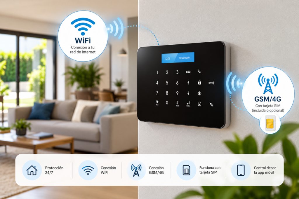 Alarma sin cuotas conexión dual