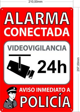 Cartel de plástico Zona Videovigilada Homologado