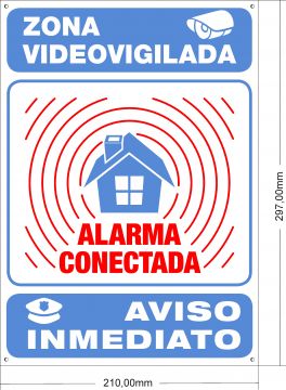 Cartel de Zona Videovigilada Homologado