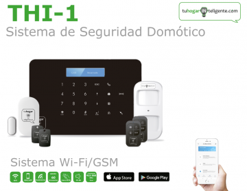 Pack SEGURIDAD TOTAL de Alarma SIN cuotas Domótica THI-1 (WiFi + GSM)