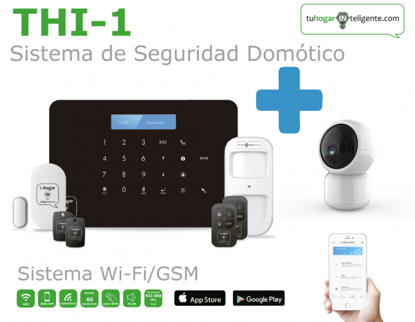 Kit Alarma SIN cuotas Domótica WiFi GSM + Cámara