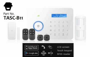 Alarma SIN cuotas B11 DUAL (Línea Fija / GSM / GPRS) con pantalla y panel táctil