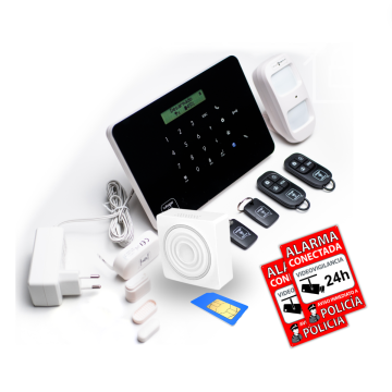 Pack anti okupa disuasorio: Kit de Alarma + Sirena de interior gratis + Tarjeta SIM gratis