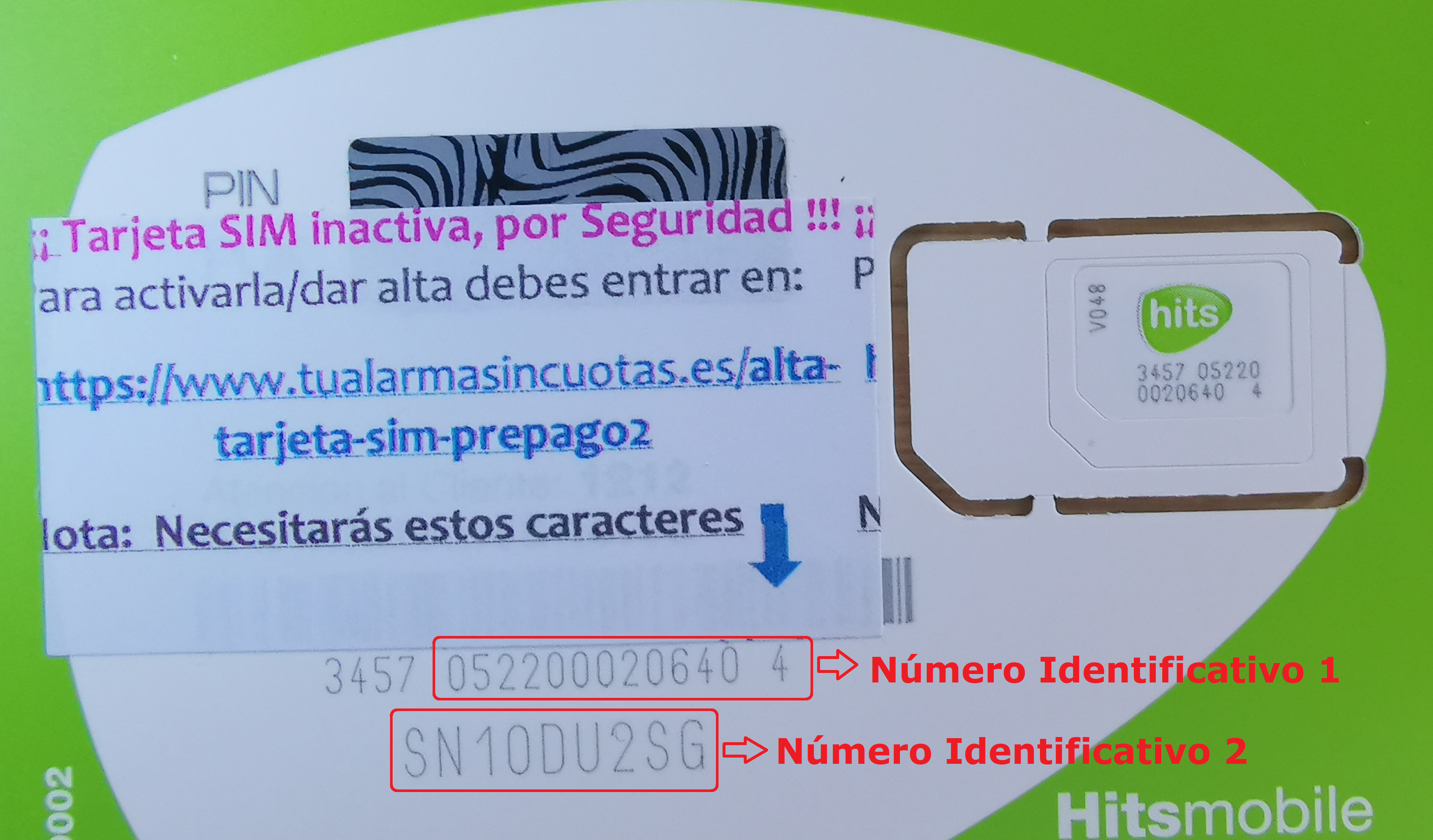 Alta tarjeta SIM Prepago Pago por Uso