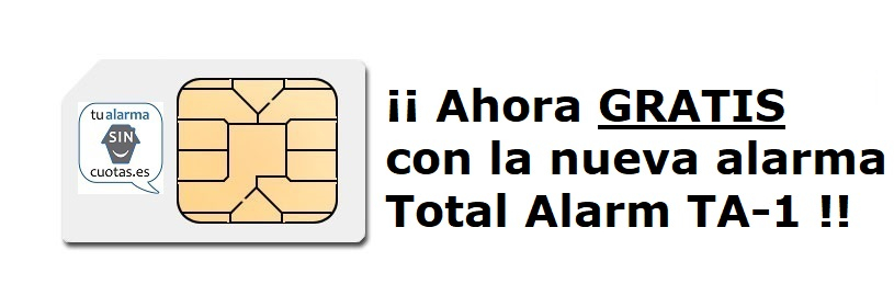 Tarjeta SIM gratuita OPCIONAL con tu alarma TA-1