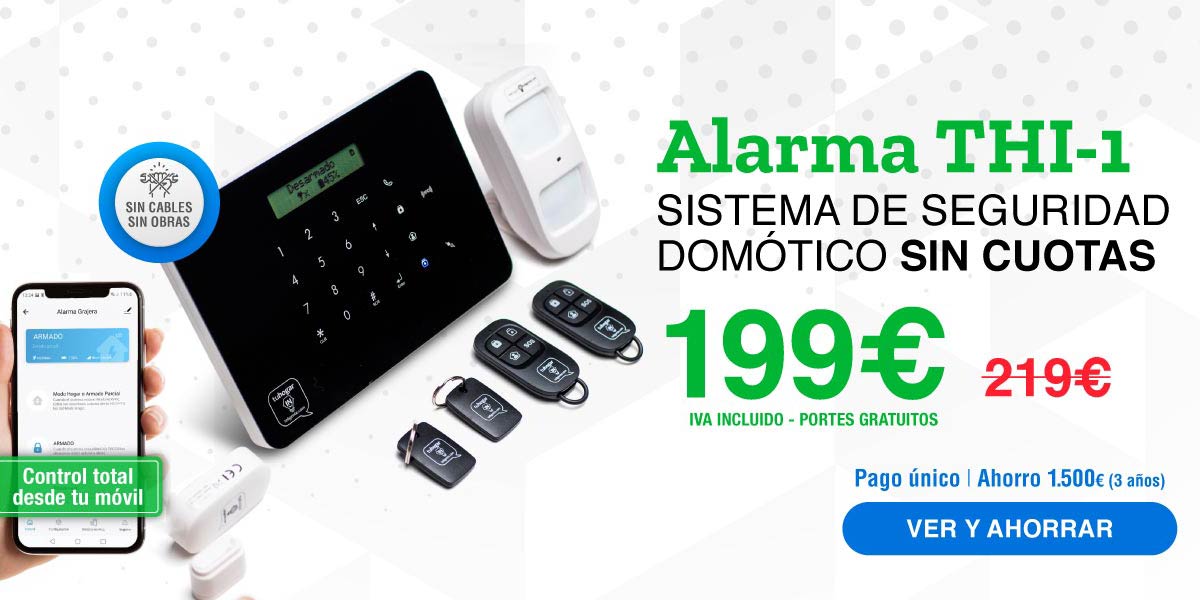 Alarma SIN cuotas Domótica THI-1 con WiFi y GSM