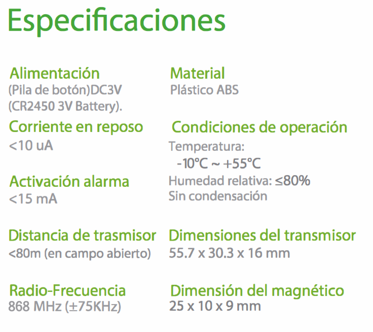 Especificaciones DWC-A13